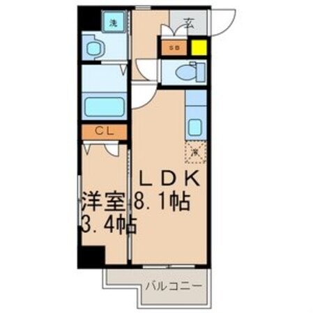 モダンパラッツォ大濠公園の物件間取画像